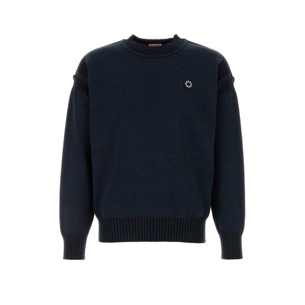 Kenzo Men Midnight Blue Cotton Blend Sweater